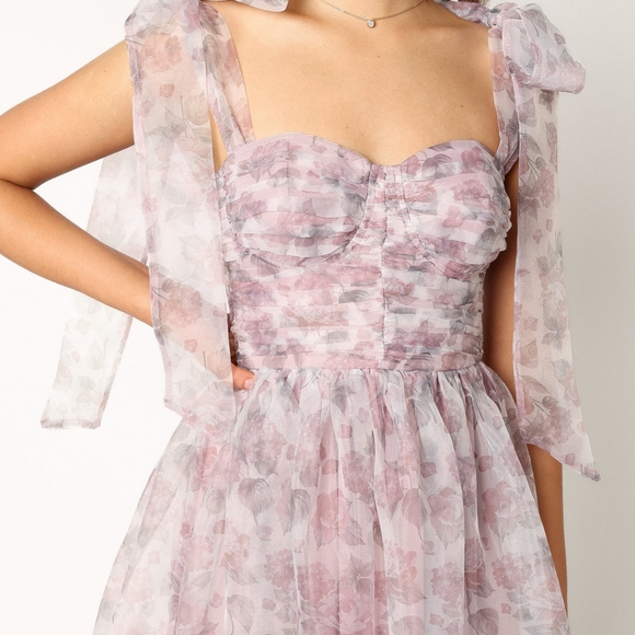 Petal & Pup Pink Floral Midi Dress - Picture 2 of 11